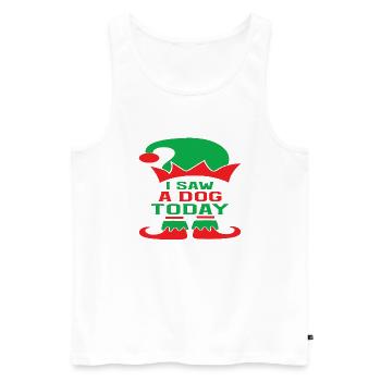 I saw a Dog today - Men's Premium Organic Tank Top - white - Front - Michal (187cm)