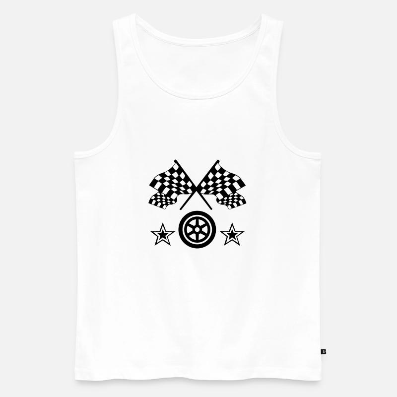 Auto - Männer Premium Bio Tank Top - Weiß