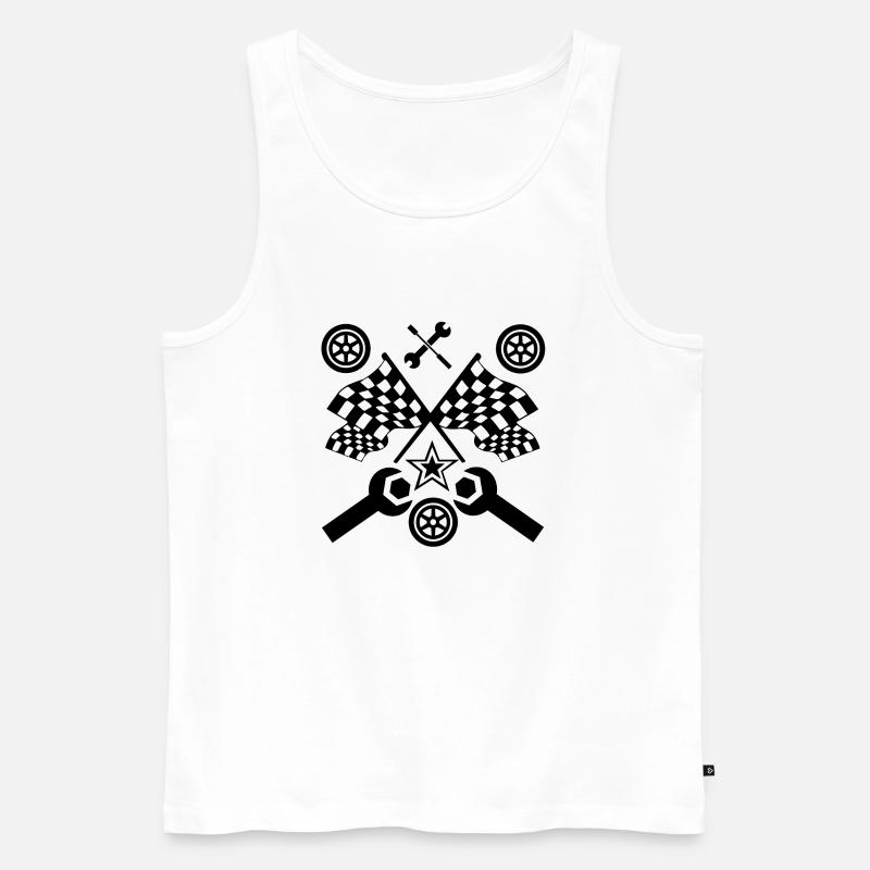 Auto - Männer Premium Bio Tank Top - Weiß
