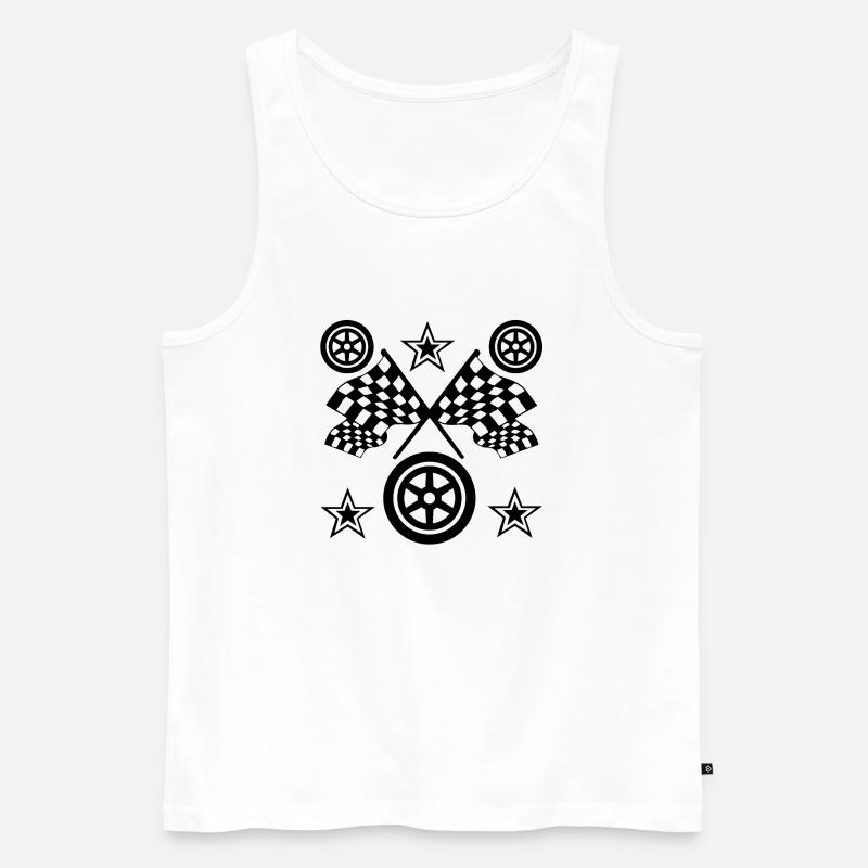 Auto - Männer Premium Bio Tank Top - Weiß