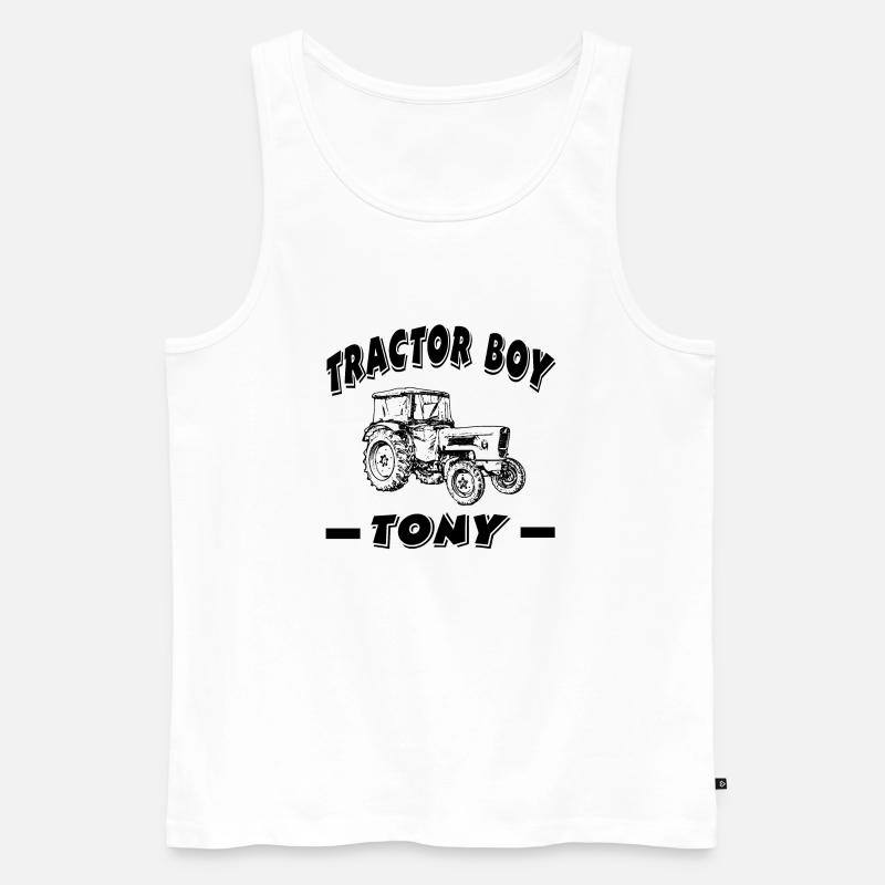 Traktor - Männer Premium Bio Tank Top - Weiß
