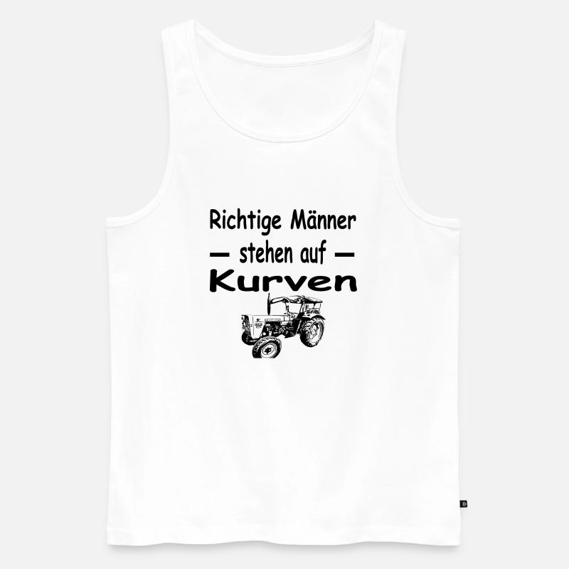 Traktor - Männer Premium Bio Tank Top - Weiß