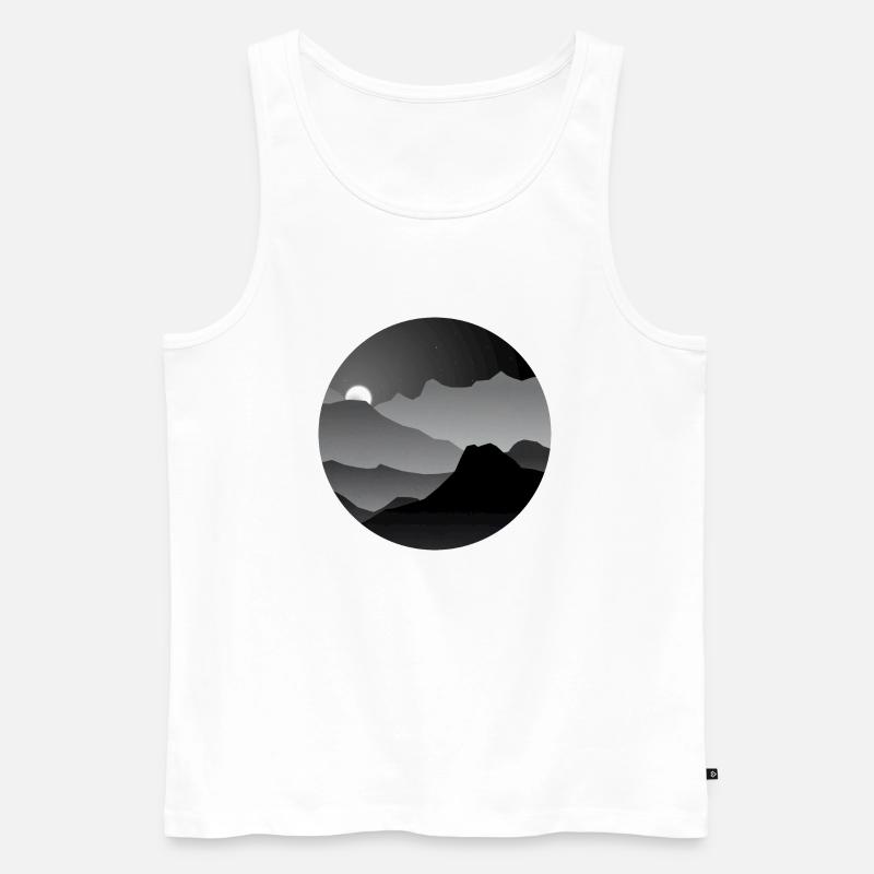 Dunkle Landschaft - Männer Premium Bio Tank Top - Weiß