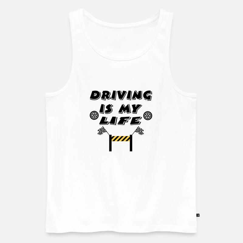 Auto - Männer Premium Bio Tank Top - Weiß