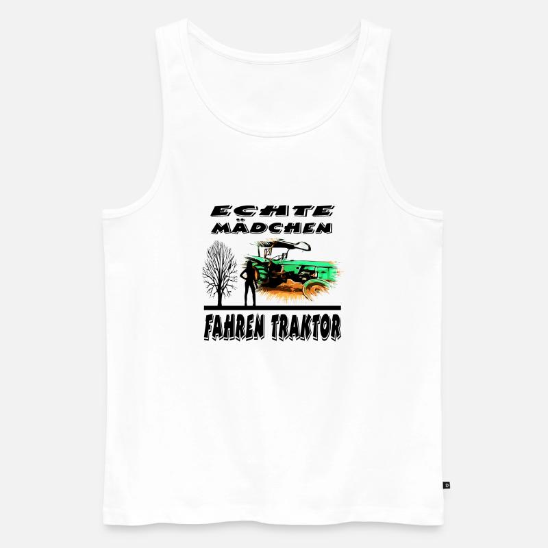 Traktor - Männer Premium Bio Tank Top - Weiß