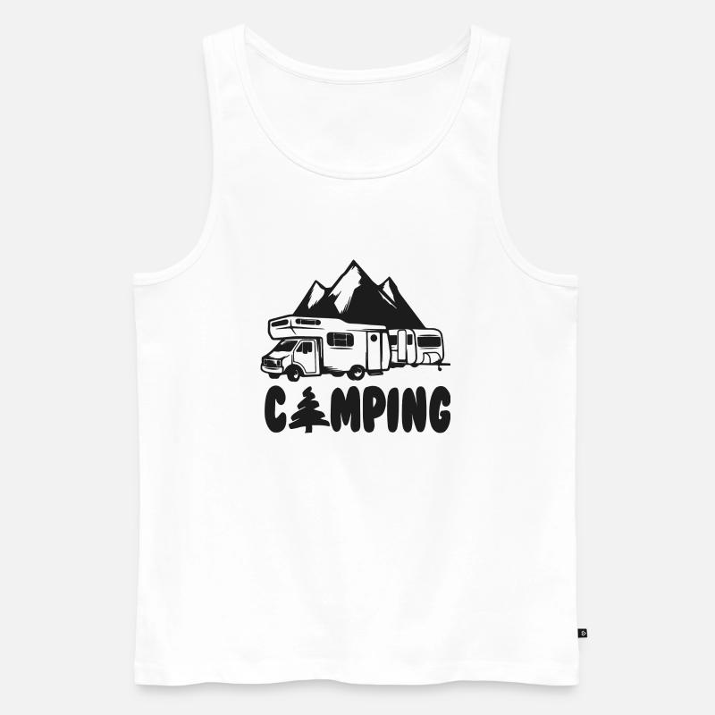 Camping - Camping Life - Männer Premium Bio Tank Top - Weiß