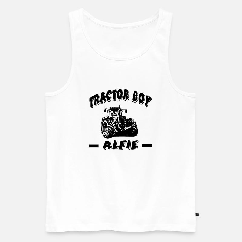 Traktor - Männer Premium Bio Tank Top - Weiß