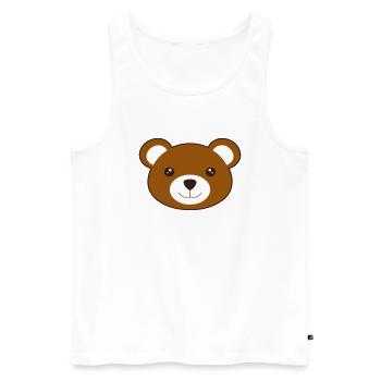 Teddybär - Männer Premium Bio Tank Top - Weiß - Vorne - Michal (187cm)