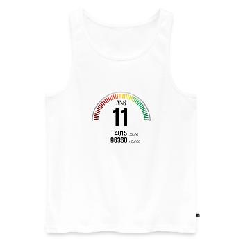 Anniversaire 11 ans Compteur - Débardeur bio Premium Homme - blanc - Devant - Michal (187cm)