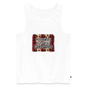 Christmas Squad - Most Likely - Funny Christmas - Men's Premium Organic Tank Top - white - Front - Michal (187cm)