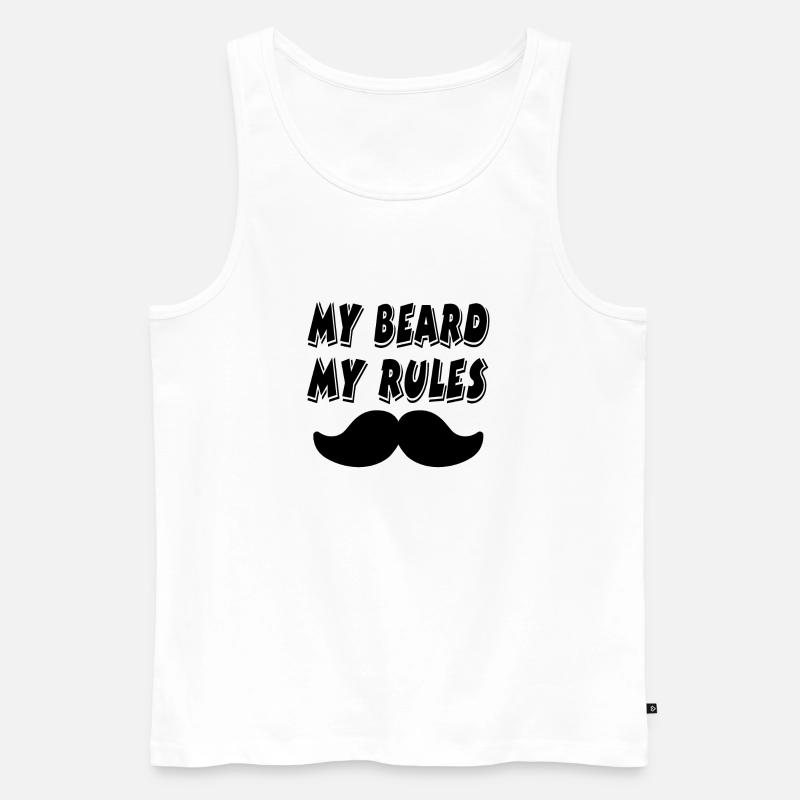 Bart - Männer Premium Bio Tank Top - Weiß
