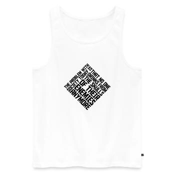 drinks from enemies skulls - Men's Premium Organic Tank Top - white - Front - Michal (187cm)