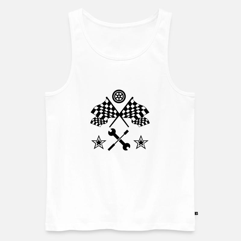Auto - Männer Premium Bio Tank Top - Weiß