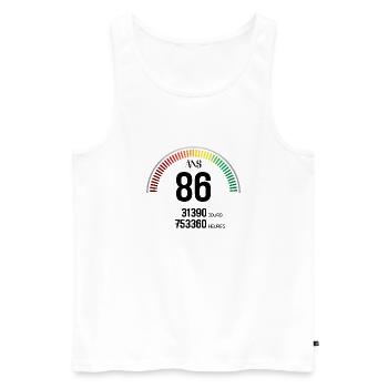 Anniversaire 86 ans Compteur - Débardeur bio Premium Homme - blanc - Devant - Michal (187cm)