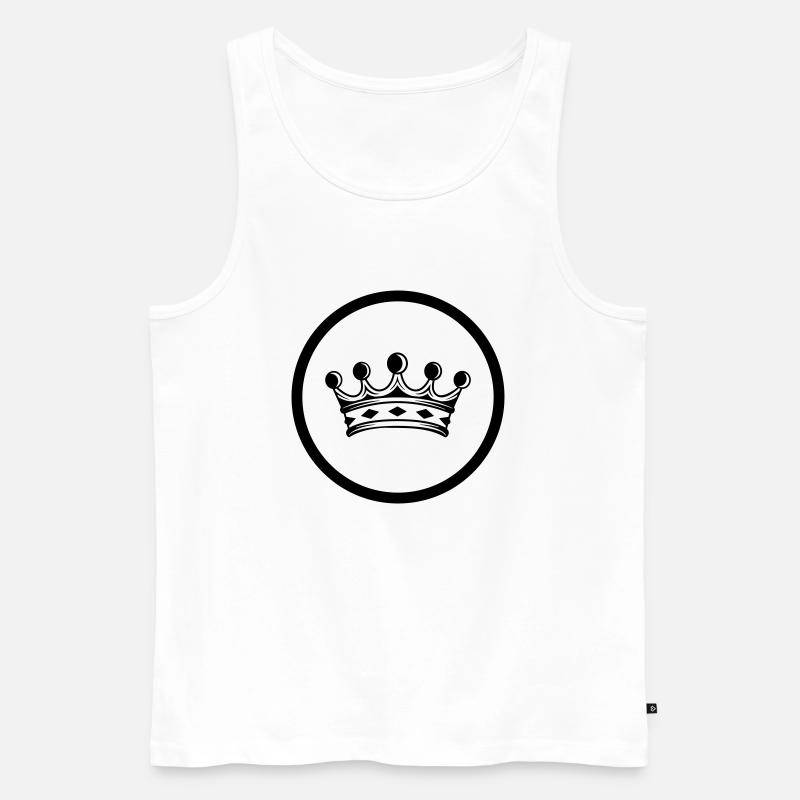 Crown - Männer Premium Bio Tank Top - Weiß