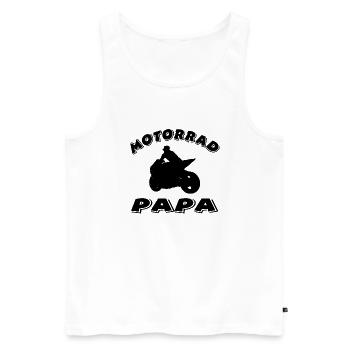 Motocyclette - Débardeur bio Premium Homme - blanc - Devant - Michal (187cm)