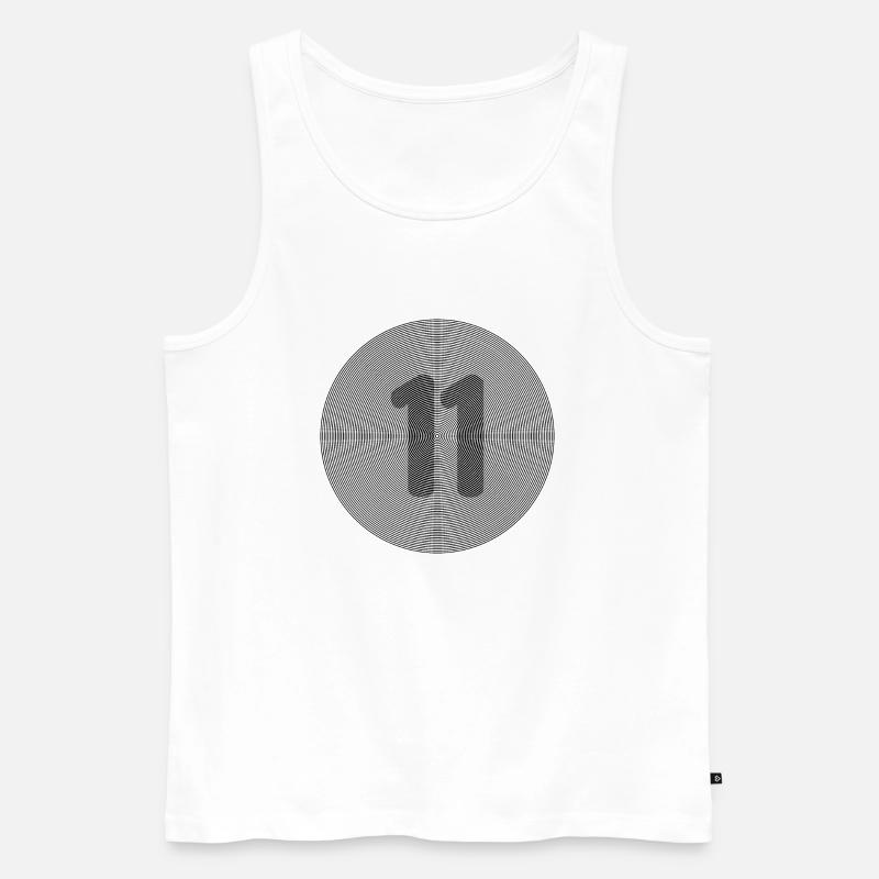 11 - Männer Premium Bio Tank Top - Weiß