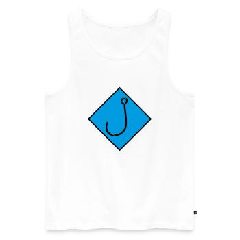 Hook - Men's Premium Organic Tank Top - white - Front - Michal (187cm)