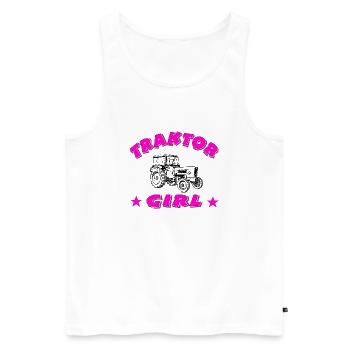 Tractor - Men's Premium Organic Tank Top - white - Front - Michal (187cm)