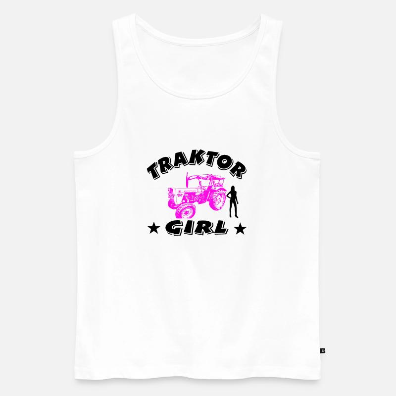 Traktor - Männer Premium Bio Tank Top - Weiß