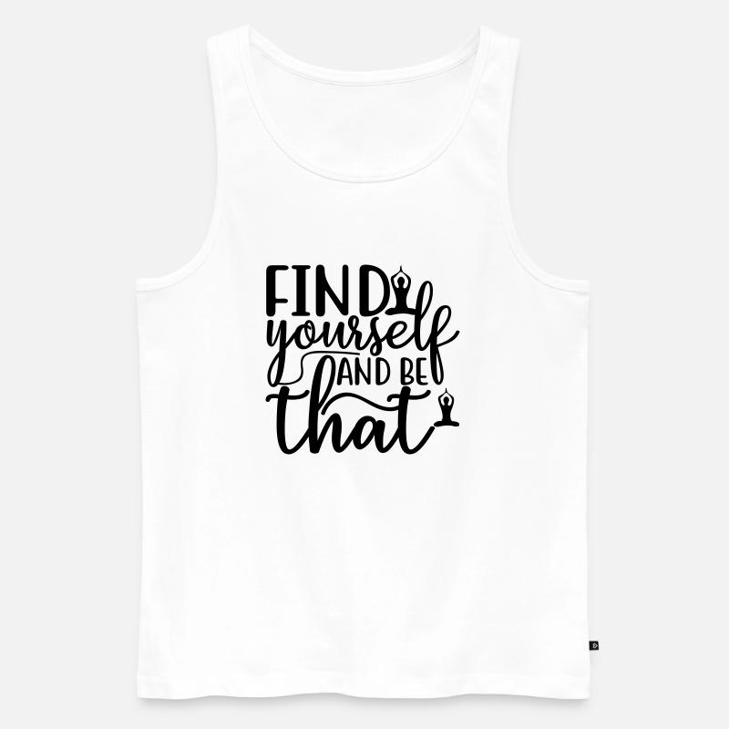 find yourself - Männer Premium Bio Tank Top - Weiß