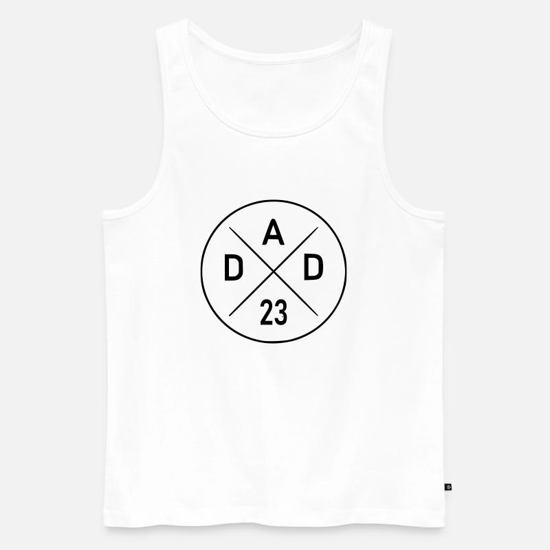Dad 23 - Männer Premium Bio Tank Top - Weiß