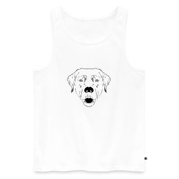 Labrador Retriever im Portrait, Kopf - Männer Premium Bio Tank Top - Weiß - Vorne - Michal (187cm)