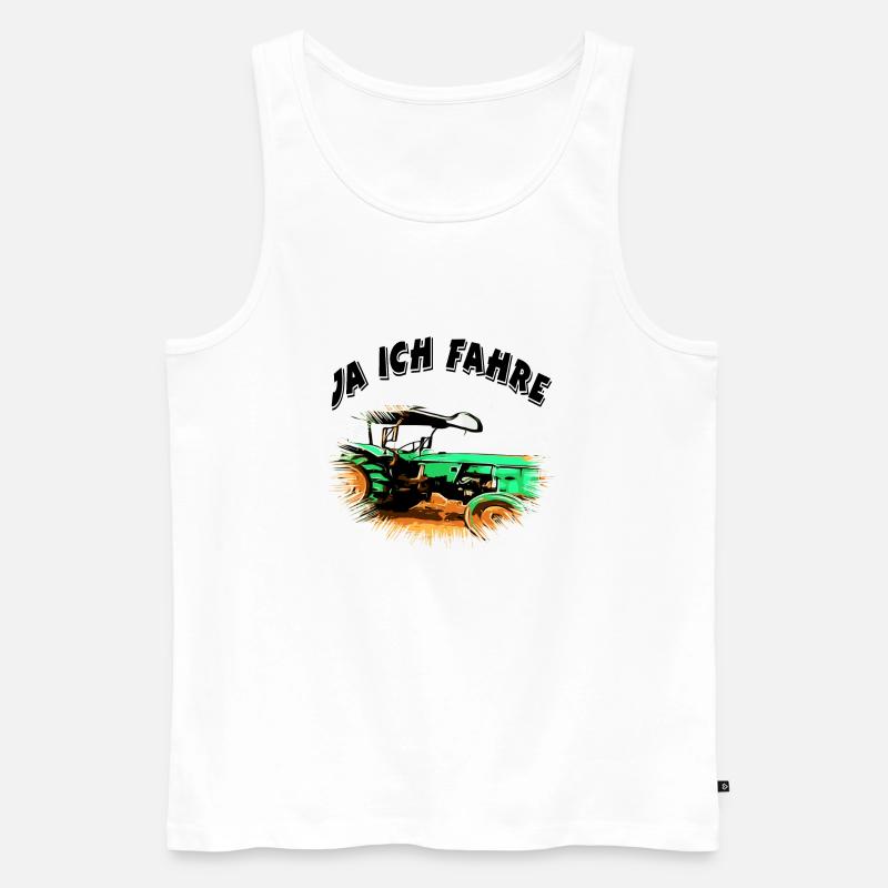 Traktor - Männer Premium Bio Tank Top - Weiß