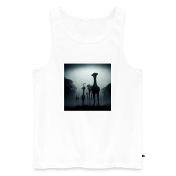 Girrafe in the dark - Men's Premium Organic Tank Top - white - Front - AI Model Male 178 light (178cm)