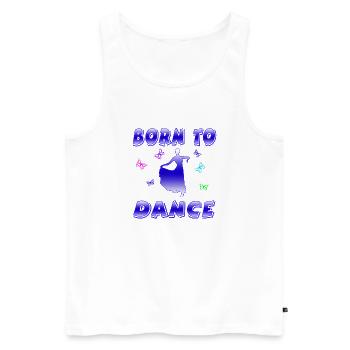 Tanzen - Männer Premium Bio Tank Top - Weiß - Vorne - Michal (187cm)