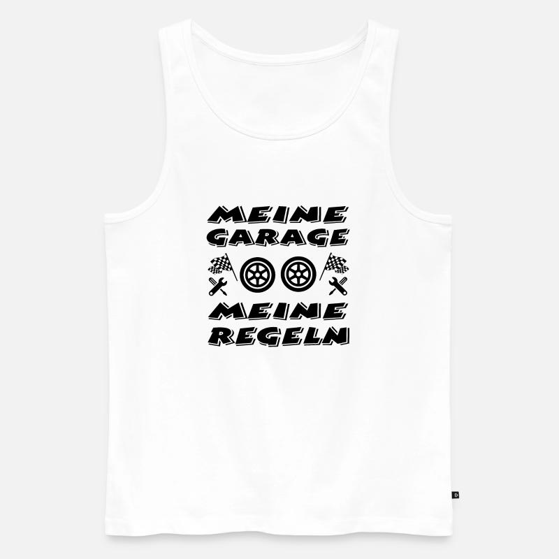 Garage - Männer Premium Bio Tank Top - Weiß