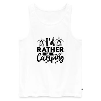 Id Rather Be Camping 01 - Men's Premium Organic Tank Top - white - Front - AI Model Male 178 light (178cm)