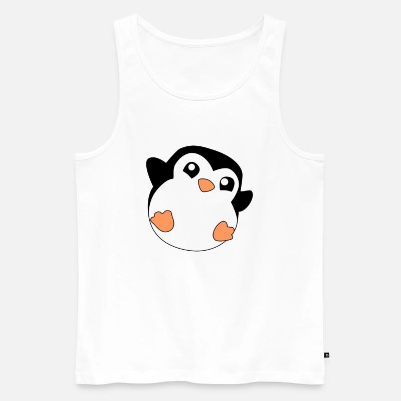 Pinguin - Männer Premium Bio Tank Top - Weiß