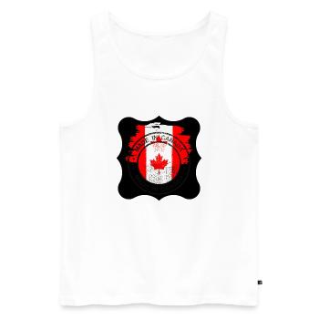Canada, maple leaf. - Men's Premium Organic Tank Top - white - Front - Michal (187cm)
