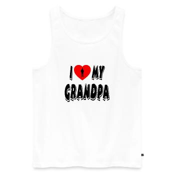Opa - Männer Premium Bio Tank Top - Weiß - Vorne - AI Model Male 178 light (178cm)
