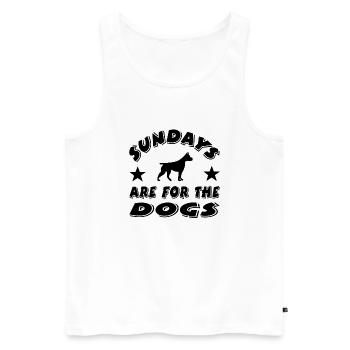 Canine - Men's Premium Organic Tank Top - white - Front - AI Model Male 178 light (178cm)