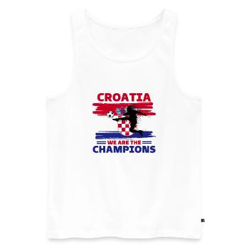 Croatia Football 2022 supporter of Croatia footbal - Men's Premium Organic Tank Top - white - Front - Michal (187cm)
