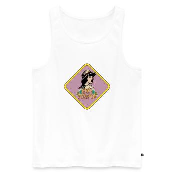 Girl power - Débardeur bio Premium Homme - blanc - Devant - Michal (187cm)