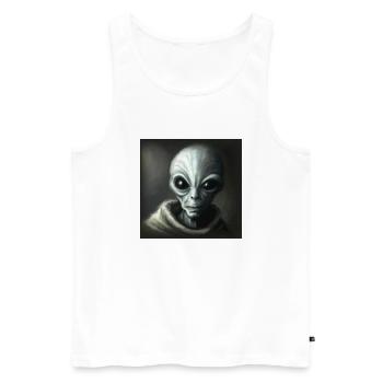 Alien - Men's Premium Organic Tank Top - white - Front - AI Model Male 178 light (178cm)