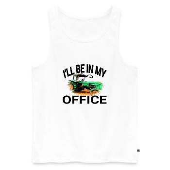 Tractor - Men's Premium Organic Tank Top - white - Front - Michal (187cm)