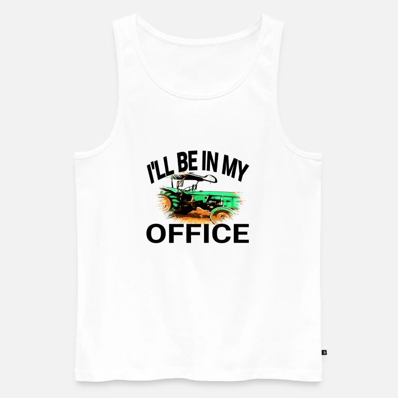 Traktor - Männer Premium Bio Tank Top - Weiß