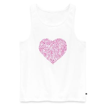 Herz Symbol Liebe süß Herzen rosa Zeichnung 7 - Männer Premium Bio Tank Top - Weiß - Vorne - Michal (187cm)