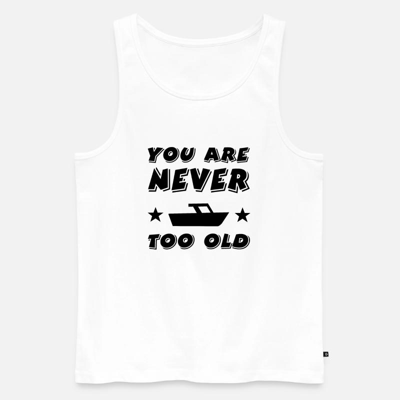 Motorboot - Männer Premium Bio Tank Top - Weiß
