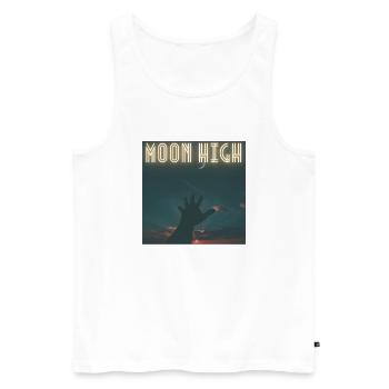Moon - Männer Premium Bio Tank Top - Weiß - Vorne - Michal (187cm)