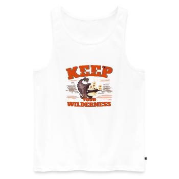 Wildtier - Wild - Männer Premium Bio Tank Top - Weiß - Vorne - AI Model Male 178 light (178cm)