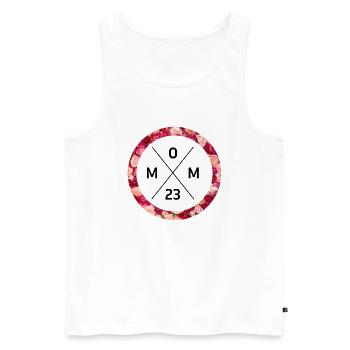 Mama 2023 Rose - Männer Premium Bio Tank Top - Weiß - Vorne - Michal (187cm)