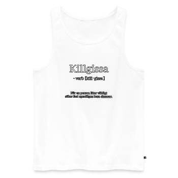 Killgissa - blanc - Débardeur bio Premium Homme - blanc - Devant - Michal (187cm)