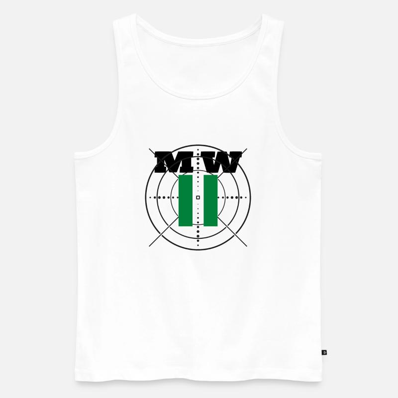 COD MW2 target - Men's Premium Organic Tank Top - white