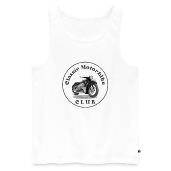 Logo classic motobike club pour tous les motards - Débardeur bio Premium Homme - blanc - Devant - Michal (187cm)