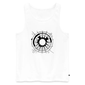 Sun Moon Mosaic Astrology Symbol Vector 4 - Men's Premium Organic Tank Top - white - Front - AI Model Male 178 light (178cm)